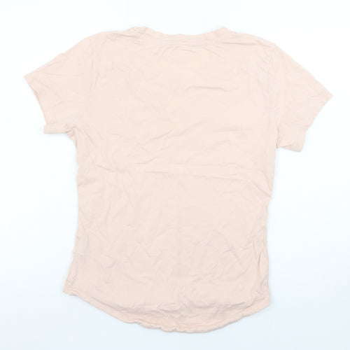 Diesel Womens Beige Basic Cotton Short Sleeve T-Shirt M