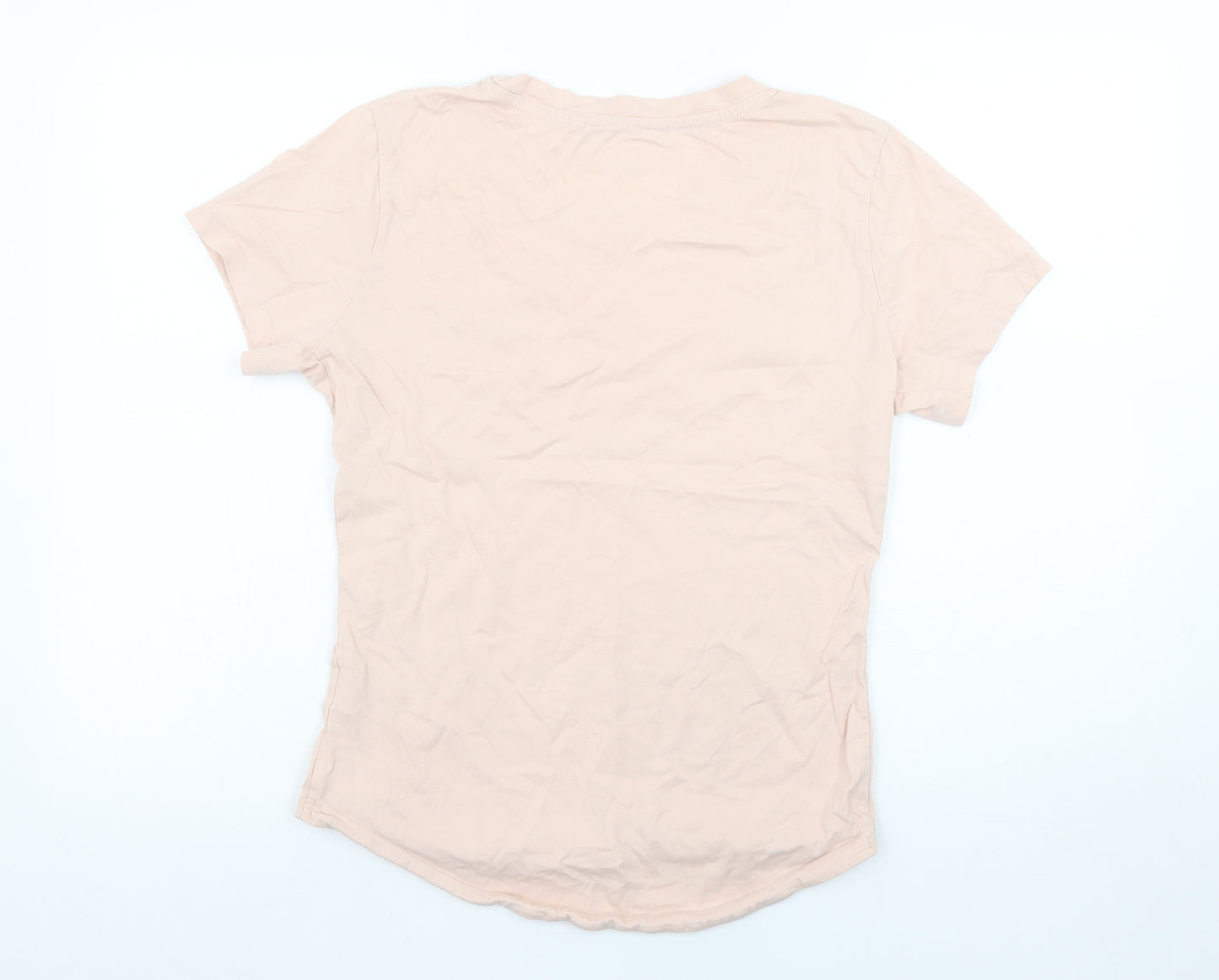 Diesel Womens Beige Basic Cotton Short Sleeve T-Shirt M