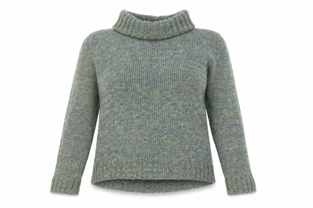 Nice Things Paloma S Women Green Roll Neck Wool Alpaca Jumper Size S