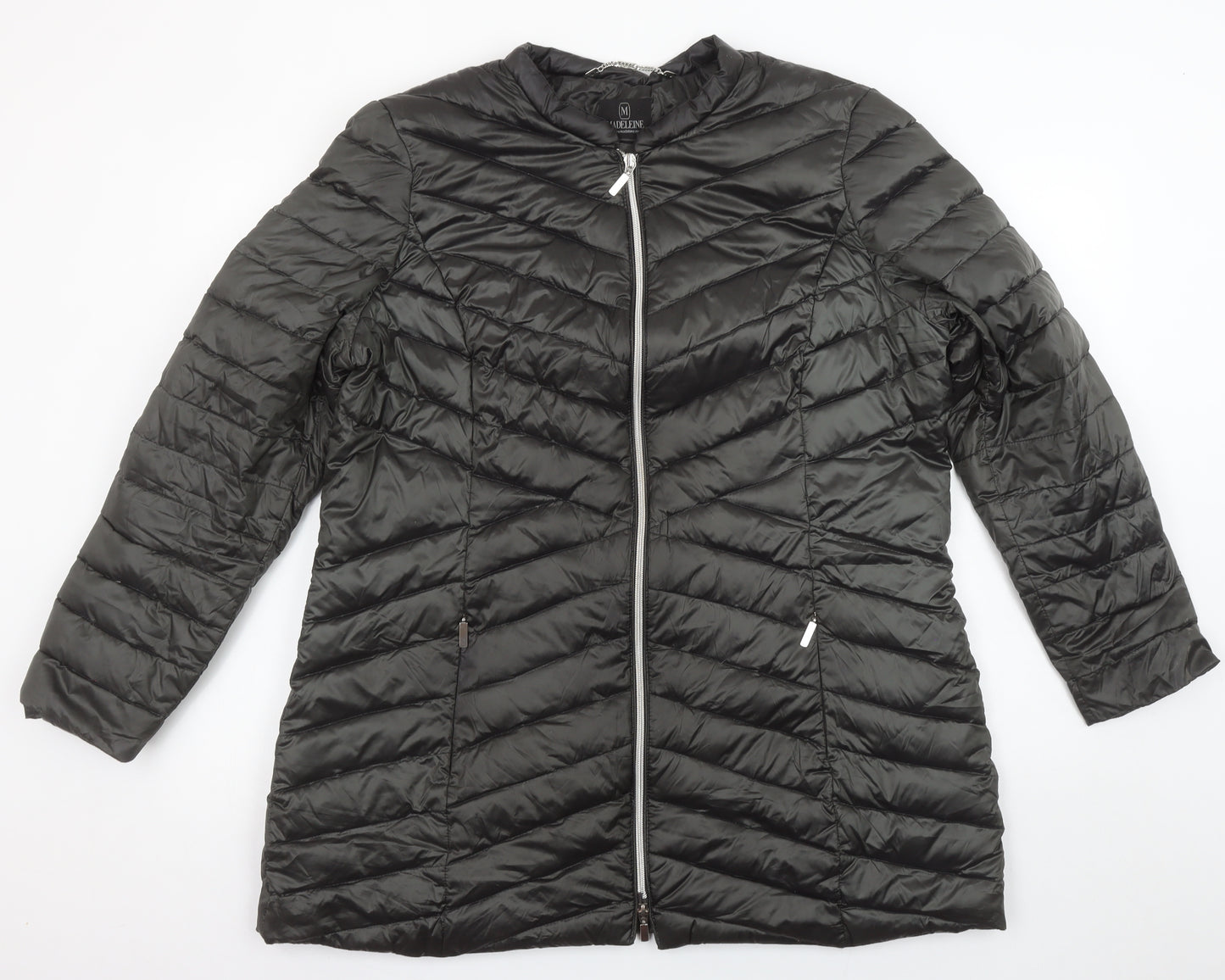 Madeleine Women’s Black Quilted Mid-Length Puffer Jacket Size M