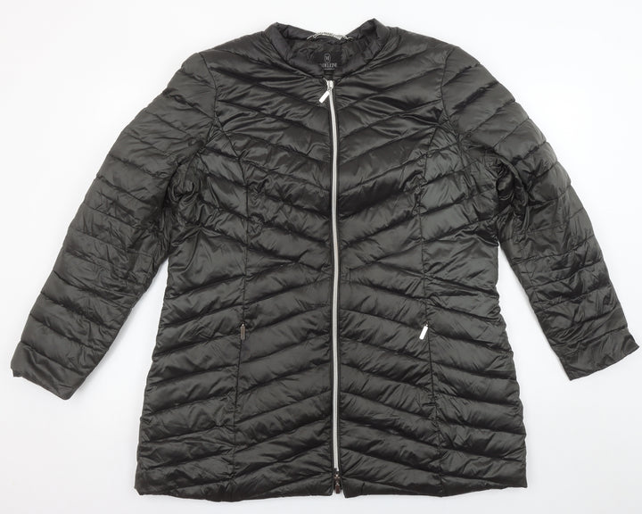 Madeleine Women’s Black Quilted Mid-Length Puffer Jacket Size M