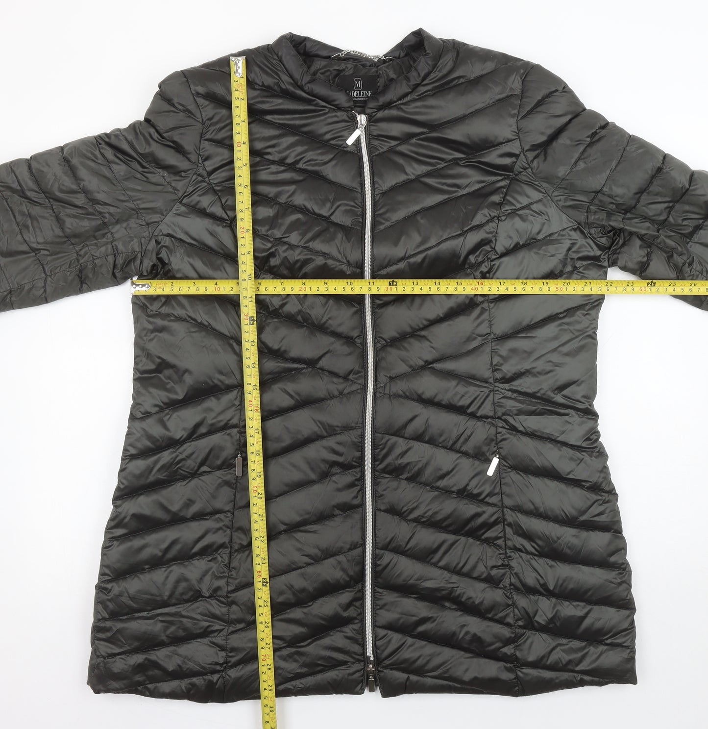 Madeleine Women’s Black Quilted Mid-Length Puffer Jacket Size M