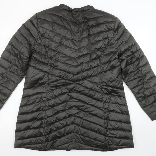 Madeleine Women’s Black Quilted Mid-Length Puffer Jacket Size M