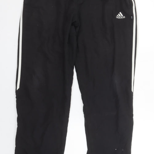Adidas Men's Black Jogger Trousers Size M Polyester Sportswear