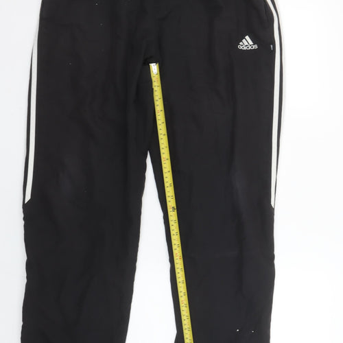 Adidas Men's Black Jogger Trousers Size M Polyester Sportswear