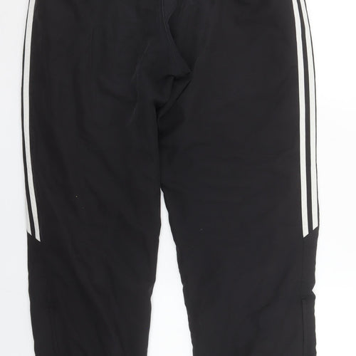 Adidas Men's Black Jogger Trousers Size M Polyester Sportswear