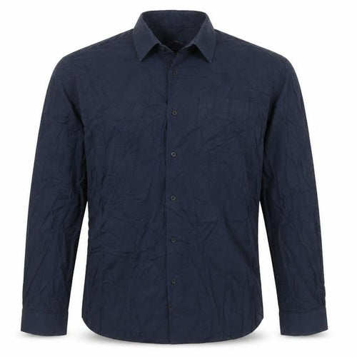 F&F Mens Blue Slim Fit Long Sleeve Button-Up Shirt Size 18