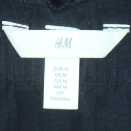 H&M Women’s Black Cotton Slip Dress Size 12 Sleeveless Summer Casual