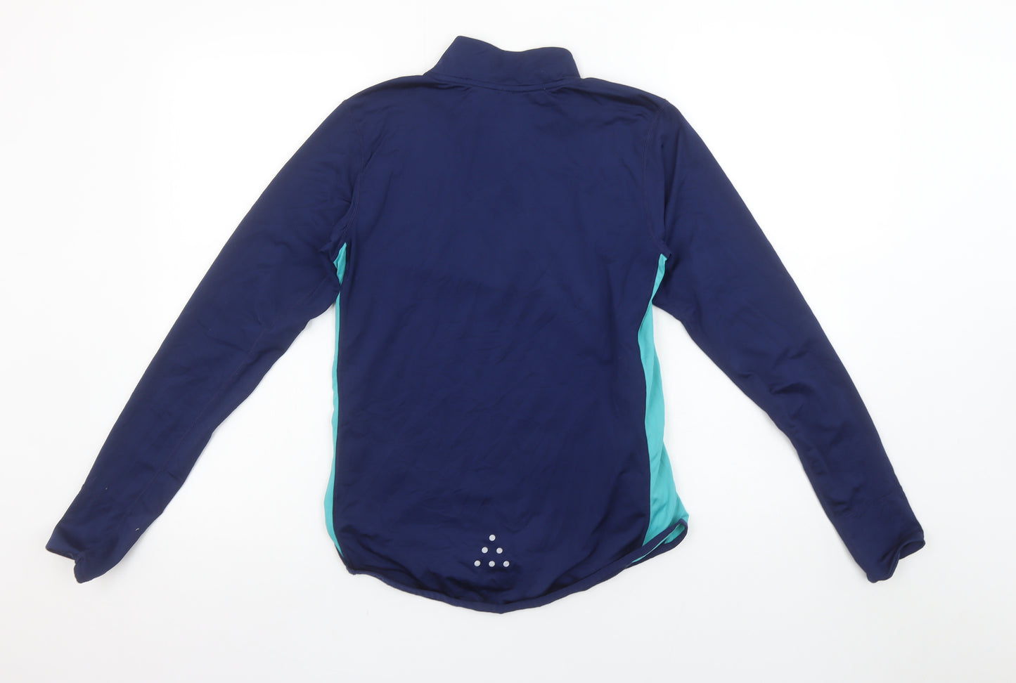 London Marathon Events Women's Blue Small 1/4 Zip Long Sleeve Running Top