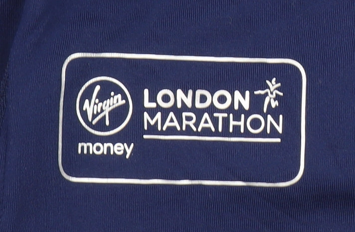 London Marathon Events Women's Blue Small 1/4 Zip Long Sleeve Running Top