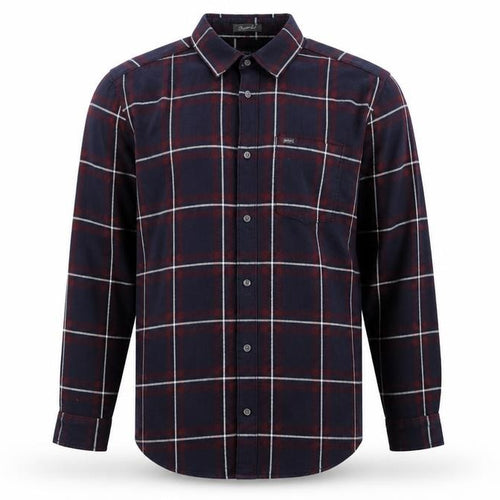 Jack & Jones Mens Blue Checked Long Sleeve Cotton Shirt Size L