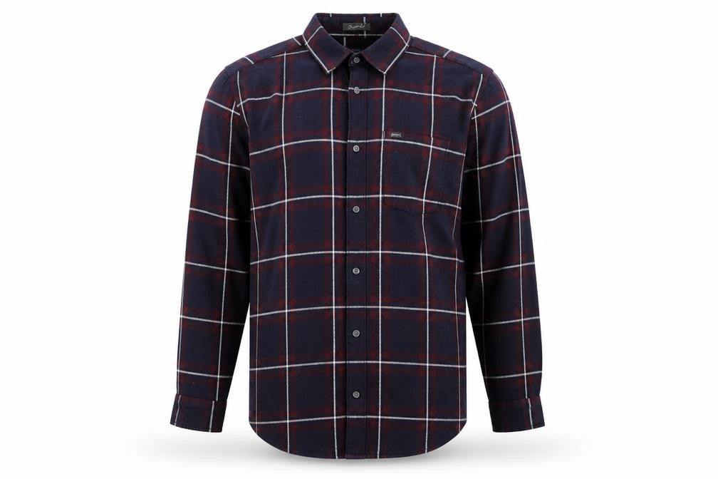 Jack & Jones Mens Blue Checked Long Sleeve Cotton Shirt Size L