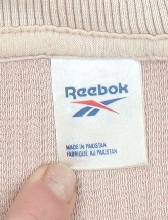 Reebok Women’s Beige Ribbed Crew Neck Short Sleeve T-Shirt Size S