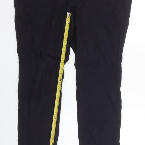 Next Men's Black Chino Trousers Size 40W 31L Regular Fit