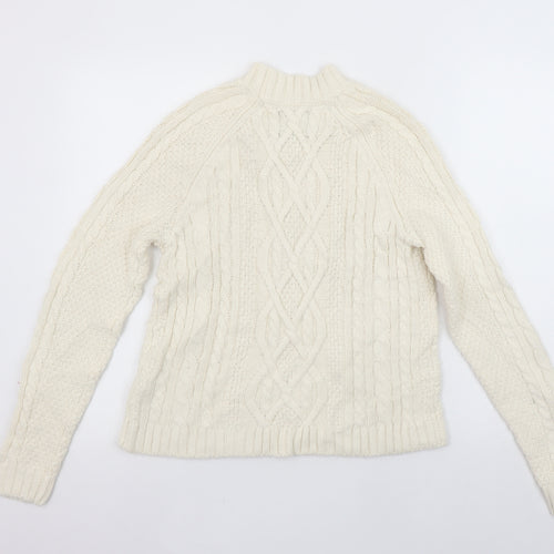 Abercrombie & Fitch Women’s Ivory Cable Knit Jumper XS