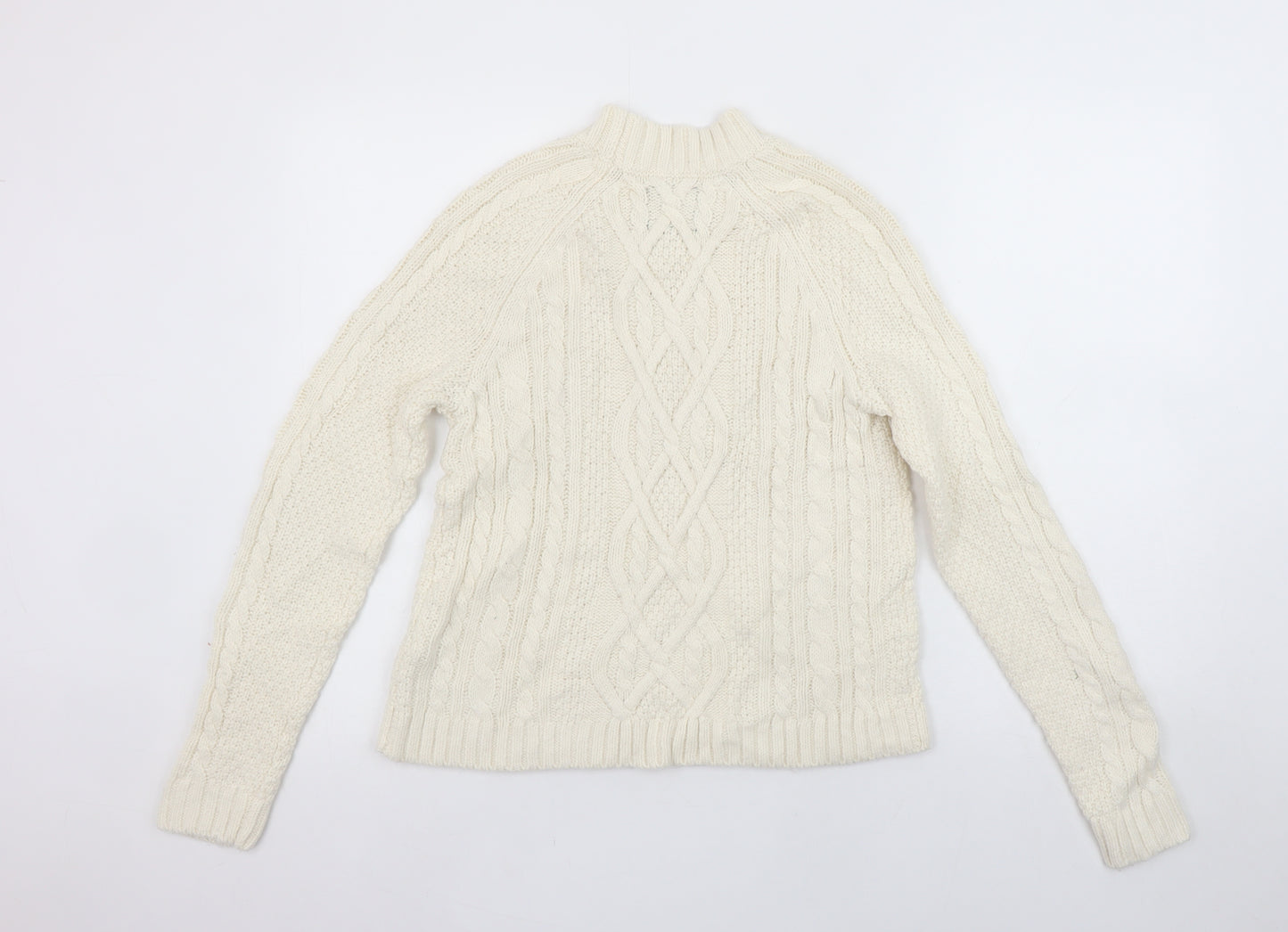 Abercrombie & Fitch Women’s Ivory Cable Knit Jumper XS