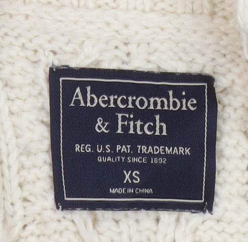 Abercrombie & Fitch Women’s Ivory Cable Knit Jumper XS