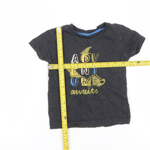 Mothercare Black Dinosaur Adventure Graphic T-Shirt 18-24 Months