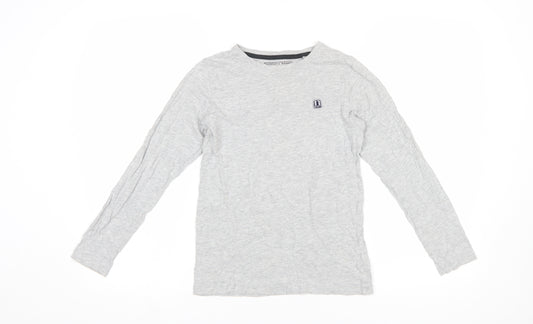 Next Boys Grey Long Sleeve Cotton T-Shirt 10 Years Regular Fit