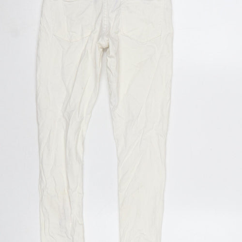Denim 365 Girls White Ripped Skinny Jeans 10-11 Years Cotton Stretch