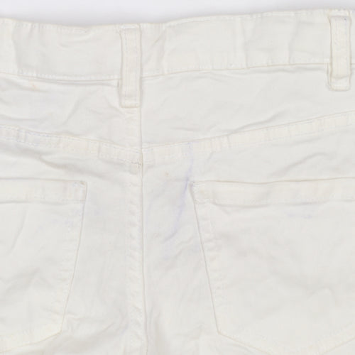 Denim 365 Girls White Ripped Skinny Jeans 10-11 Years Cotton Stretch