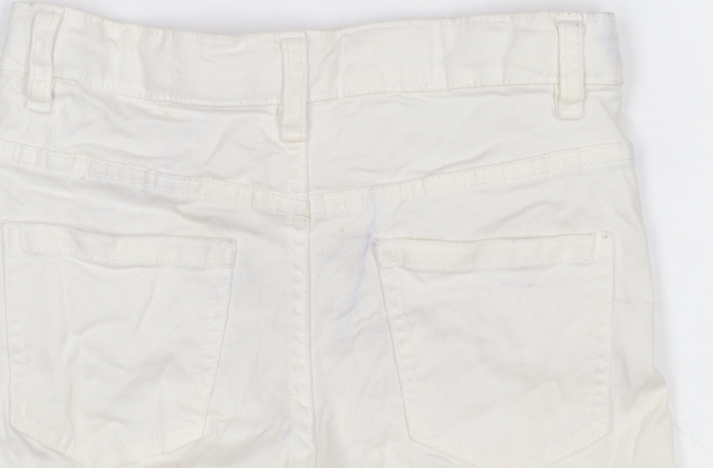 Denim 365 Girls White Ripped Skinny Jeans 10-11 Years Cotton Stretch