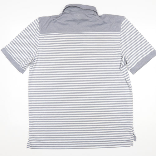 IZOD Men’s Grey Striped Performance Golf Polo Shirt Size L