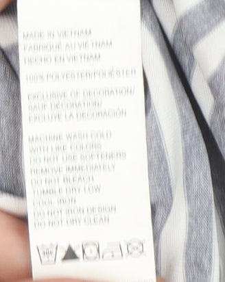 IZOD Men’s Grey Striped Performance Golf Polo Shirt Size L