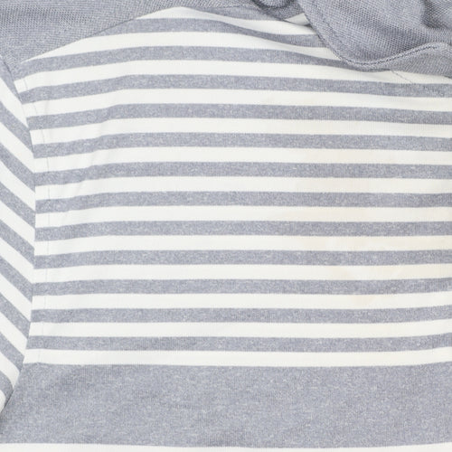 IZOD Men’s Grey Striped Performance Golf Polo Shirt Size L