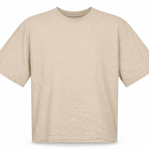 ASOS Design Men's Beige Crew Neck Seoul Graphic Cotton T-Shirt Size S