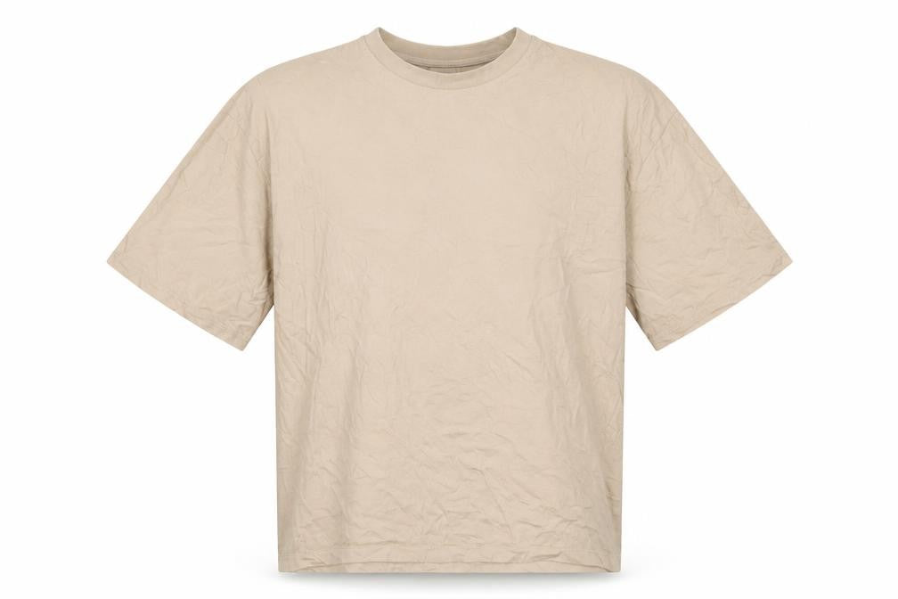ASOS Design Men's Beige Crew Neck Seoul Graphic Cotton T-Shirt Size S