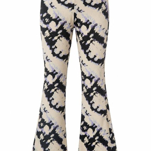 Topshop Women’s Beige Tie Dye Flared Leggings Size 10