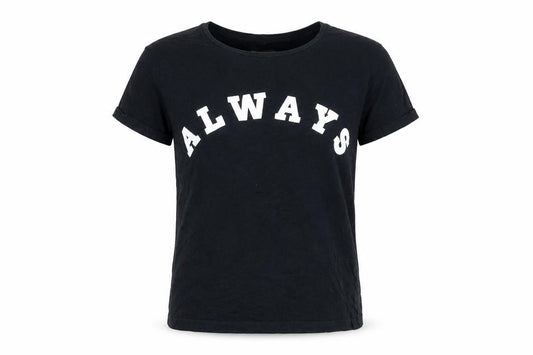 Front view of Next Women's Black XS T-Shirt Style Nightshirt with Quote Print