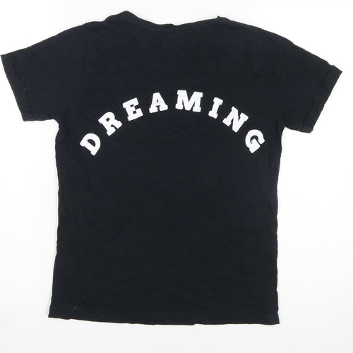 Next Women's Black XS T-Shirt Style Nightshirt with Quote Print