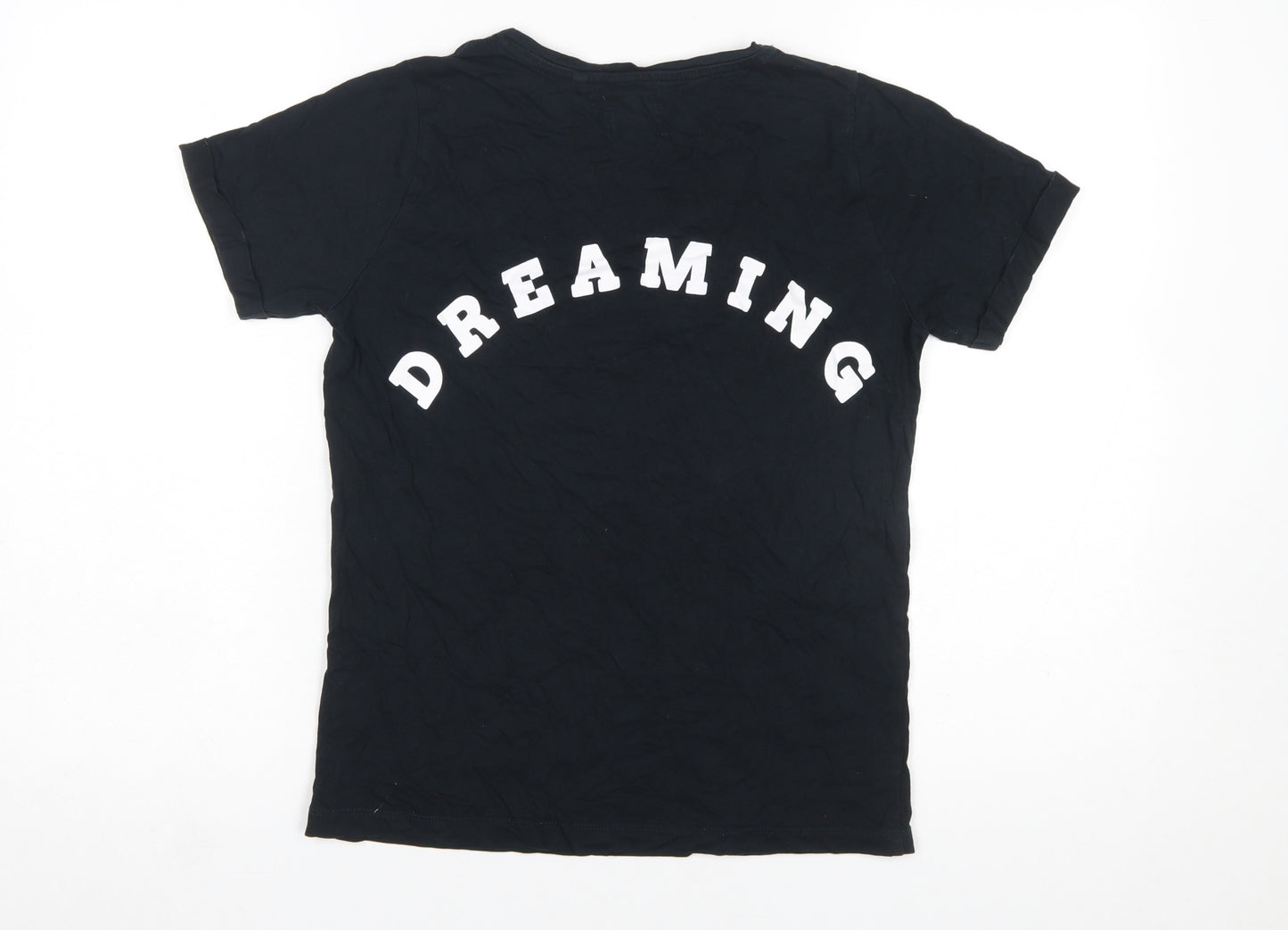 Next Women's Black XS T-Shirt Style Nightshirt with Quote Print