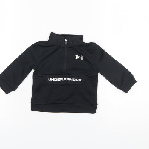 Under Armour Unisex Baby Black 3-6 Months 1/4 Zip Pullover T-Shirt