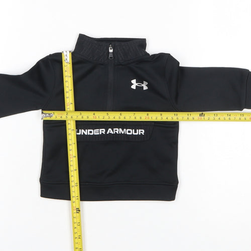 Under Armour Unisex Baby Black 3-6 Months 1/4 Zip Pullover T-Shirt