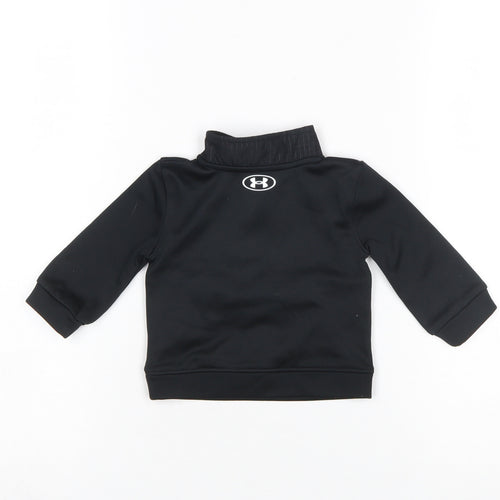 Under Armour Unisex Baby Black 3-6 Months 1/4 Zip Pullover T-Shirt