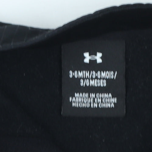 Under Armour Unisex Baby Black 3-6 Months 1/4 Zip Pullover T-Shirt