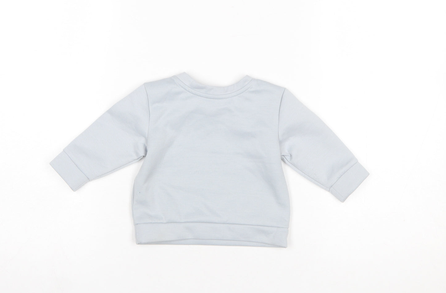 The North Face Unisex Baby Grey Logo Long Sleeve Pullover T-Shirt 3-6 Months