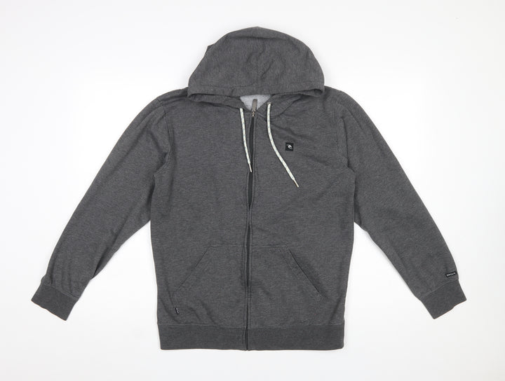 Rip Curl Men's Grey Full Zip Hoodie Small Regular Fit Surf Style