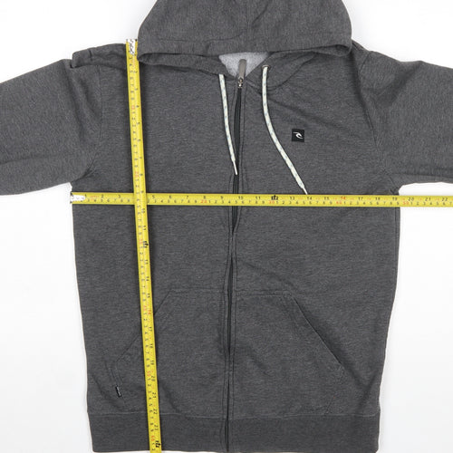 Rip Curl Men's Grey Full Zip Hoodie Small Regular Fit Surf Style