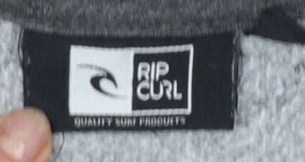 Rip Curl Men's Grey Full Zip Hoodie Small Regular Fit Surf Style