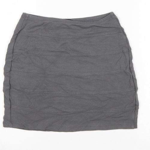 Dorothy Perkins Women's Grey Pencil Stretch Skirt Size 8