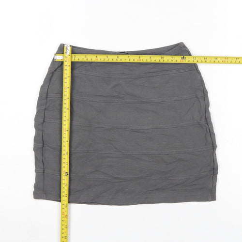 Dorothy Perkins Women's Grey Pencil Stretch Skirt Size 8