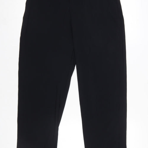 Yamamay Women's Black Cropped Slim Fit Stretch Trousers Size 12