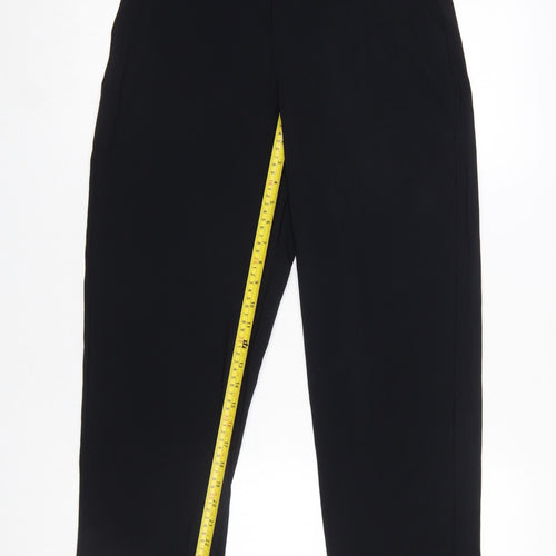 Yamamay Women's Black Cropped Slim Fit Stretch Trousers Size 12