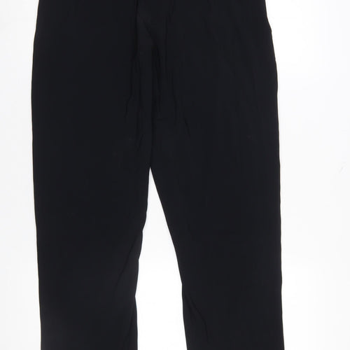 Yamamay Women's Black Cropped Slim Fit Stretch Trousers Size 12