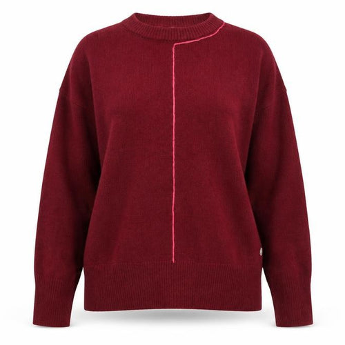 Diesel Womens Red XS Crew Neck Wool Blend Long Sleeve Jumper