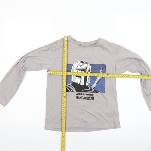 Primark Boys Beige Star Wars Mandalorian Long Sleeve T-Shirt 8-9 Years